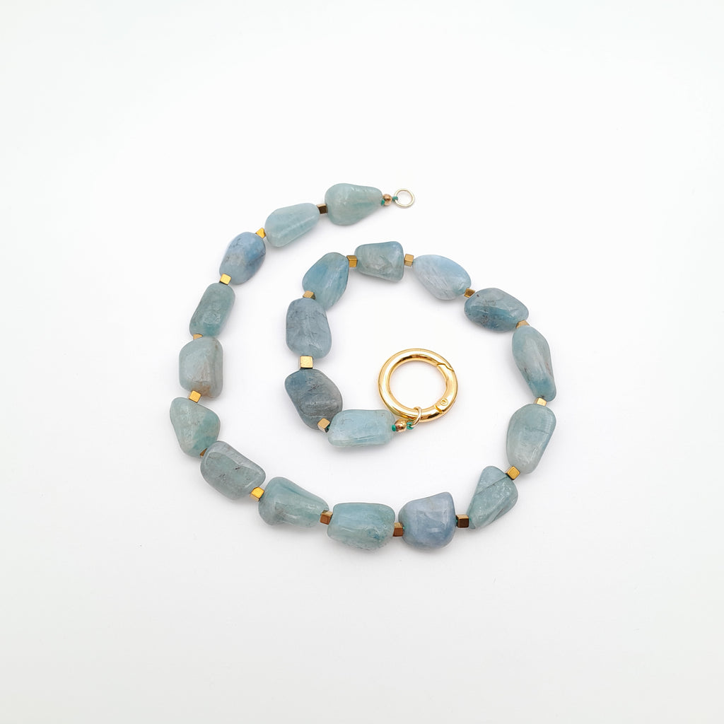 Pebble Necklace - Aquamarine