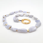 Pebble Necklace - Blue Lace Agate