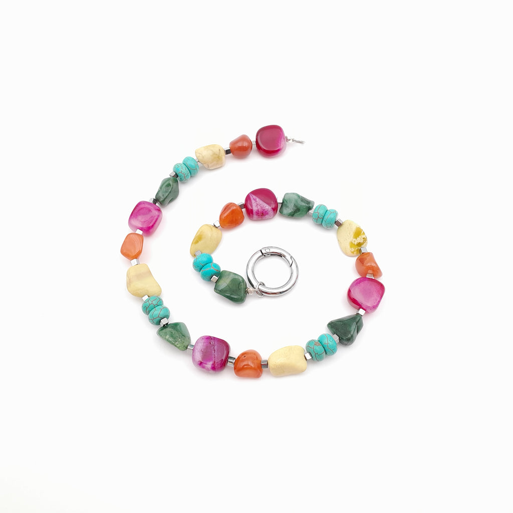 Multicolour stone necklace from the Viva La Marzipan colour story