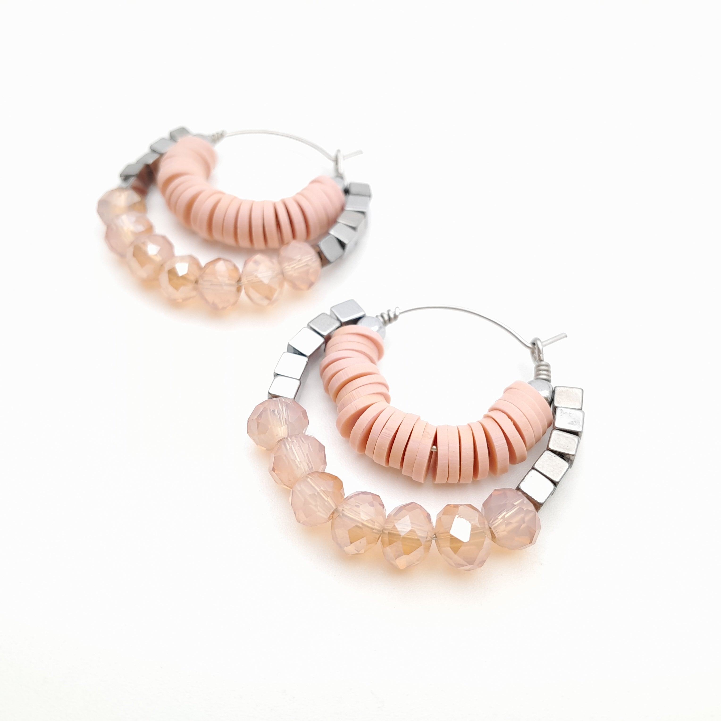 Crescent Hoops - Salmon