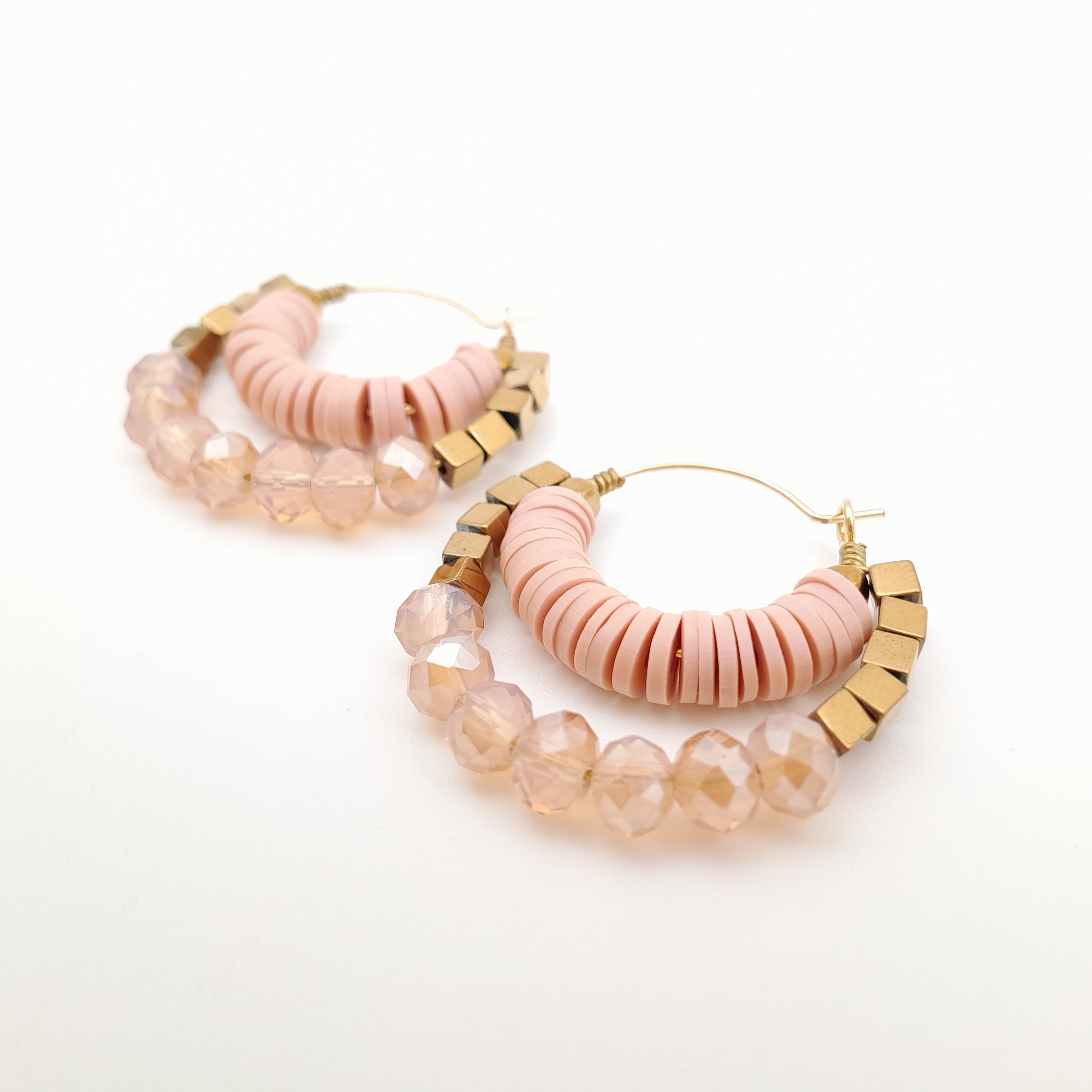 Crescent Hoops - Salmon