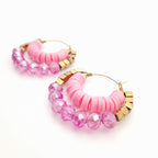 Crescent Hoops - Candy Pink