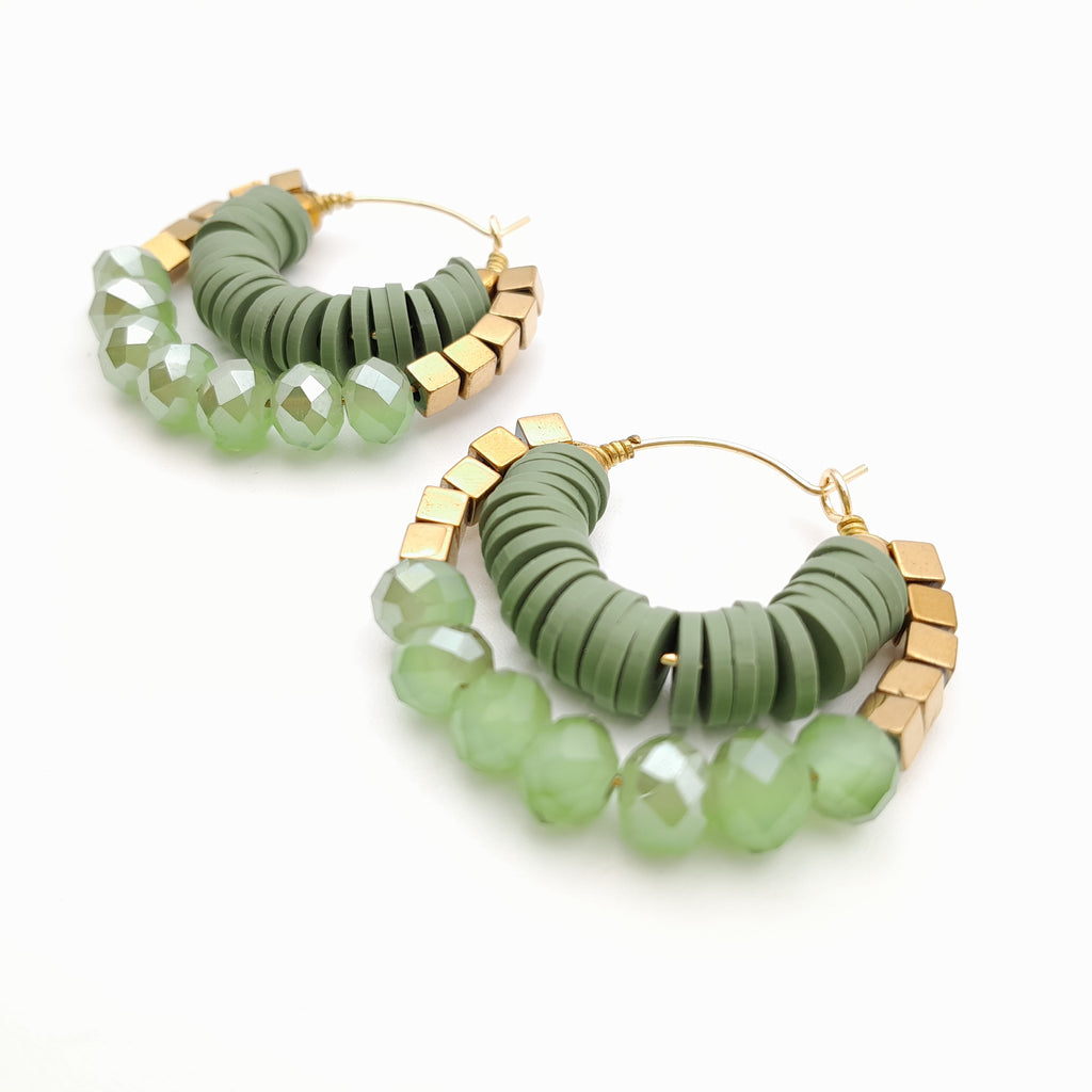 Crescent Hoops - Sage
