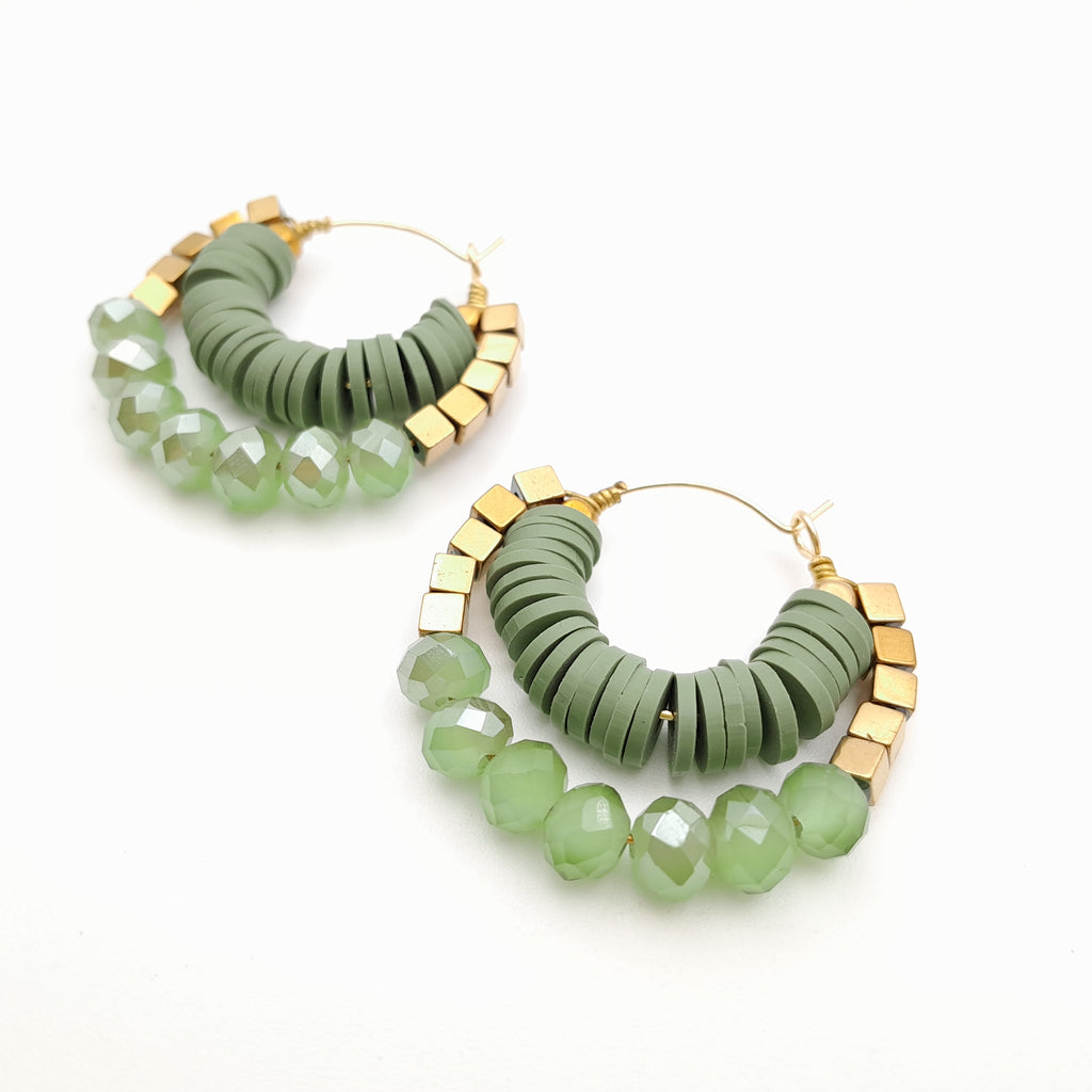 Crescent Hoops - Sage