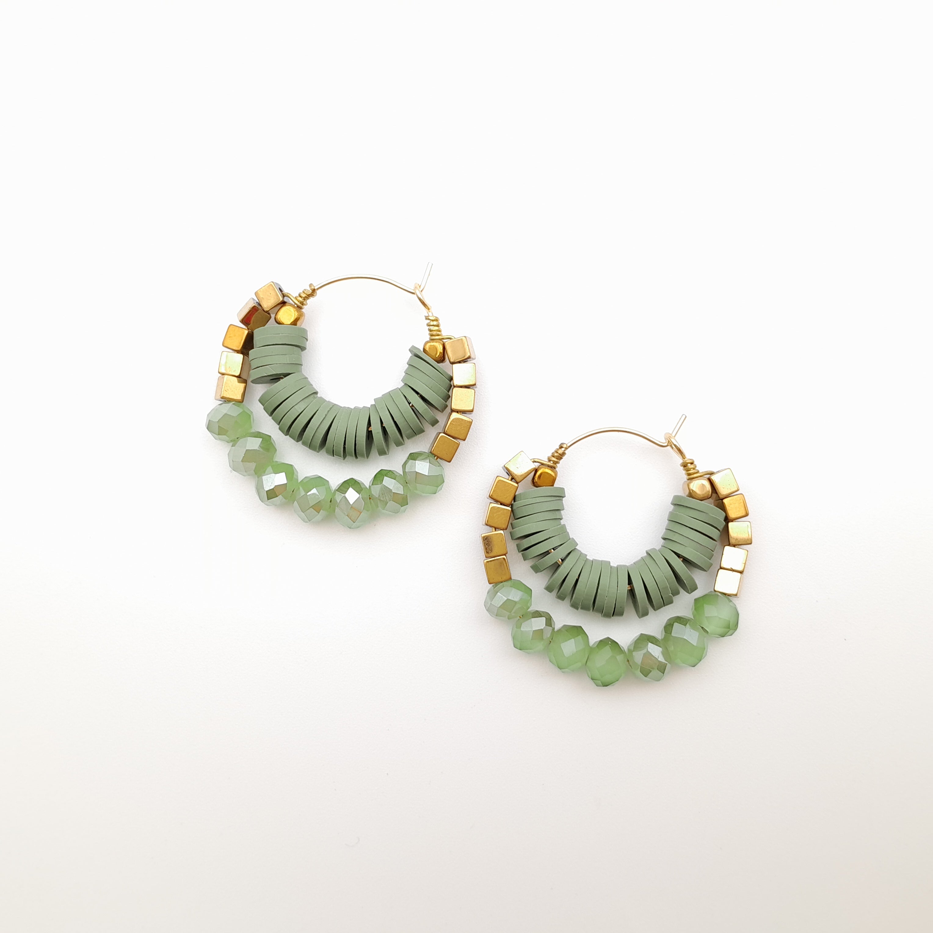 Crescent Hoops - Sage