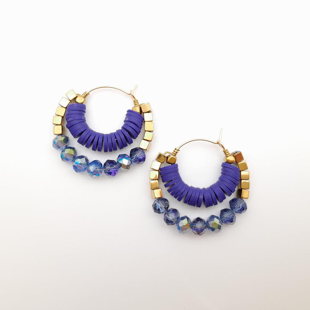 Crescent Hoops - Royal Blue