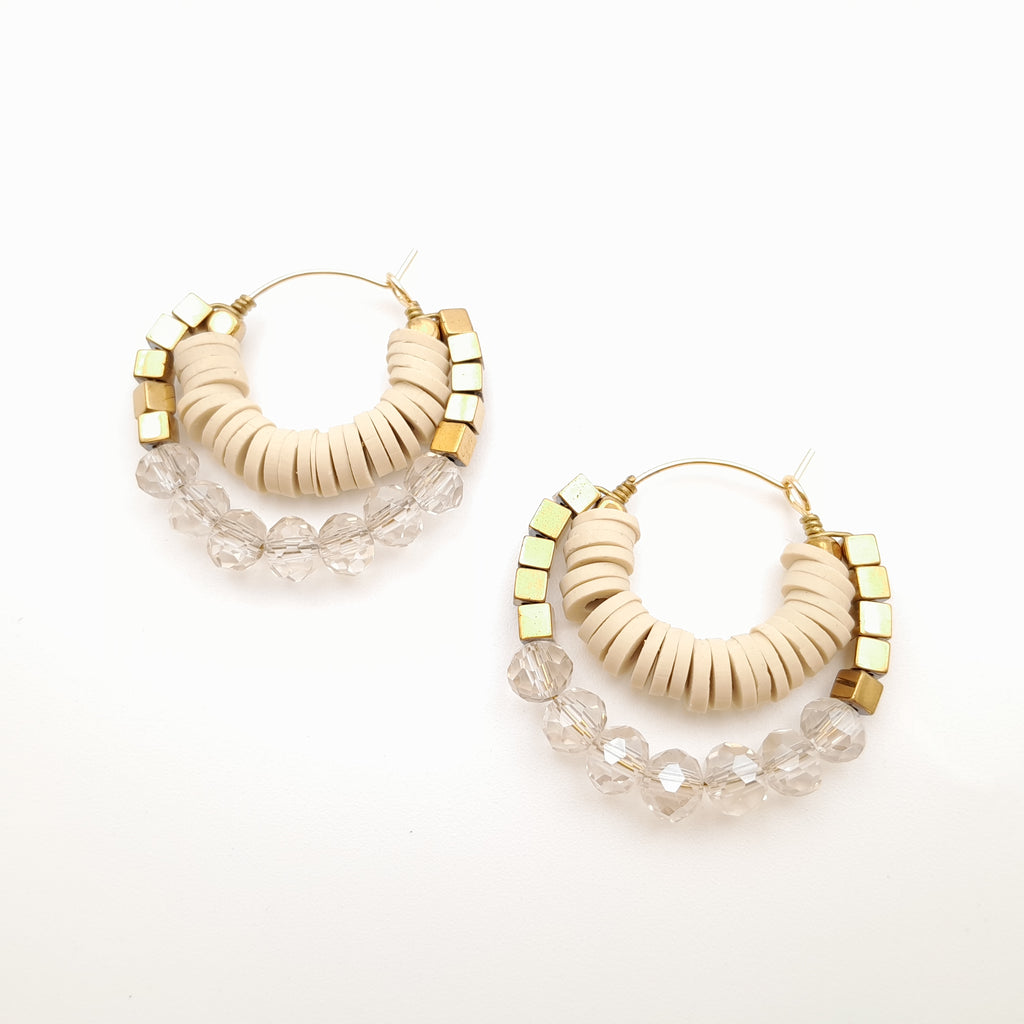 Crescent Hoops - Stone