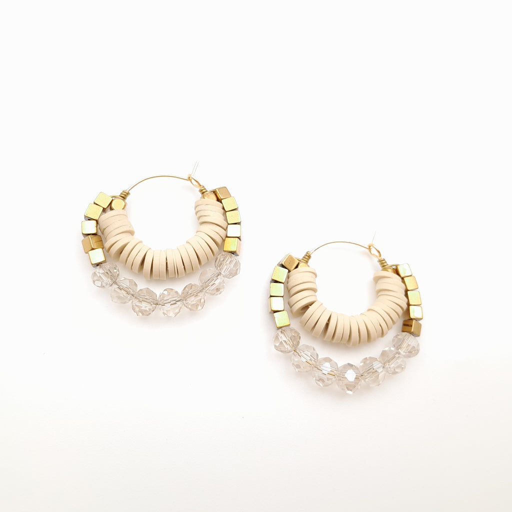 Crescent Hoops - Stone