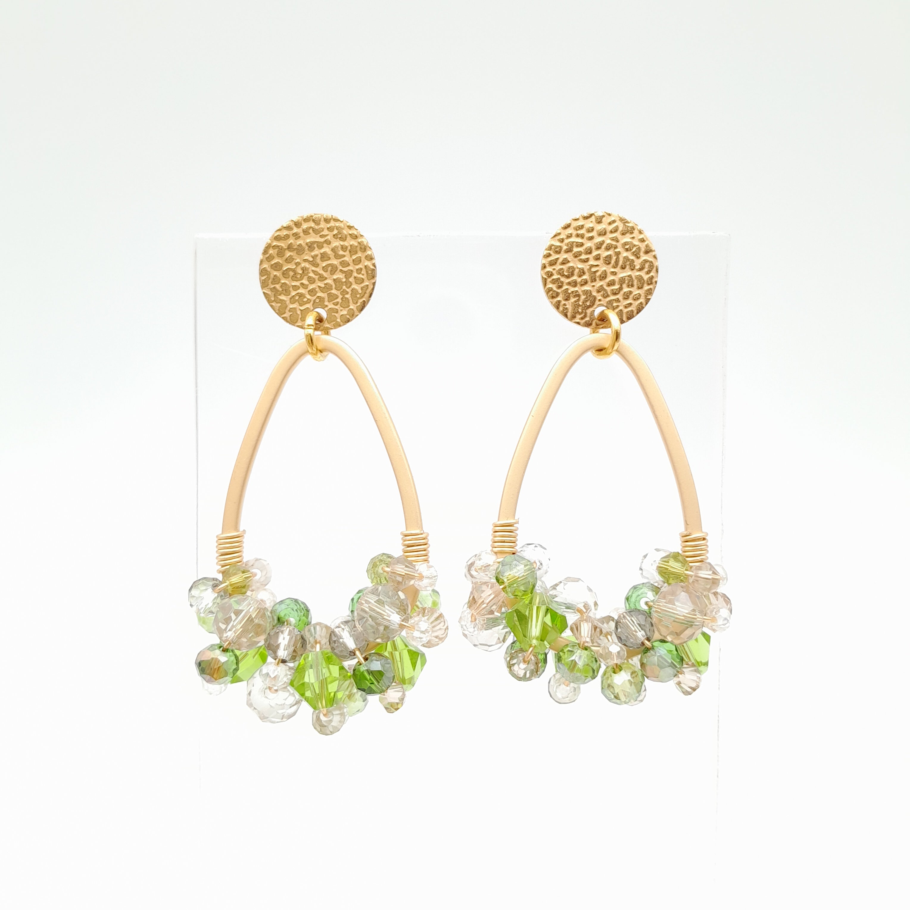 Bon Bon Teardrop Earrings - Olive