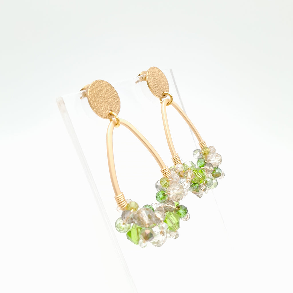 Bon Bon Teardrop Earrings - Olive