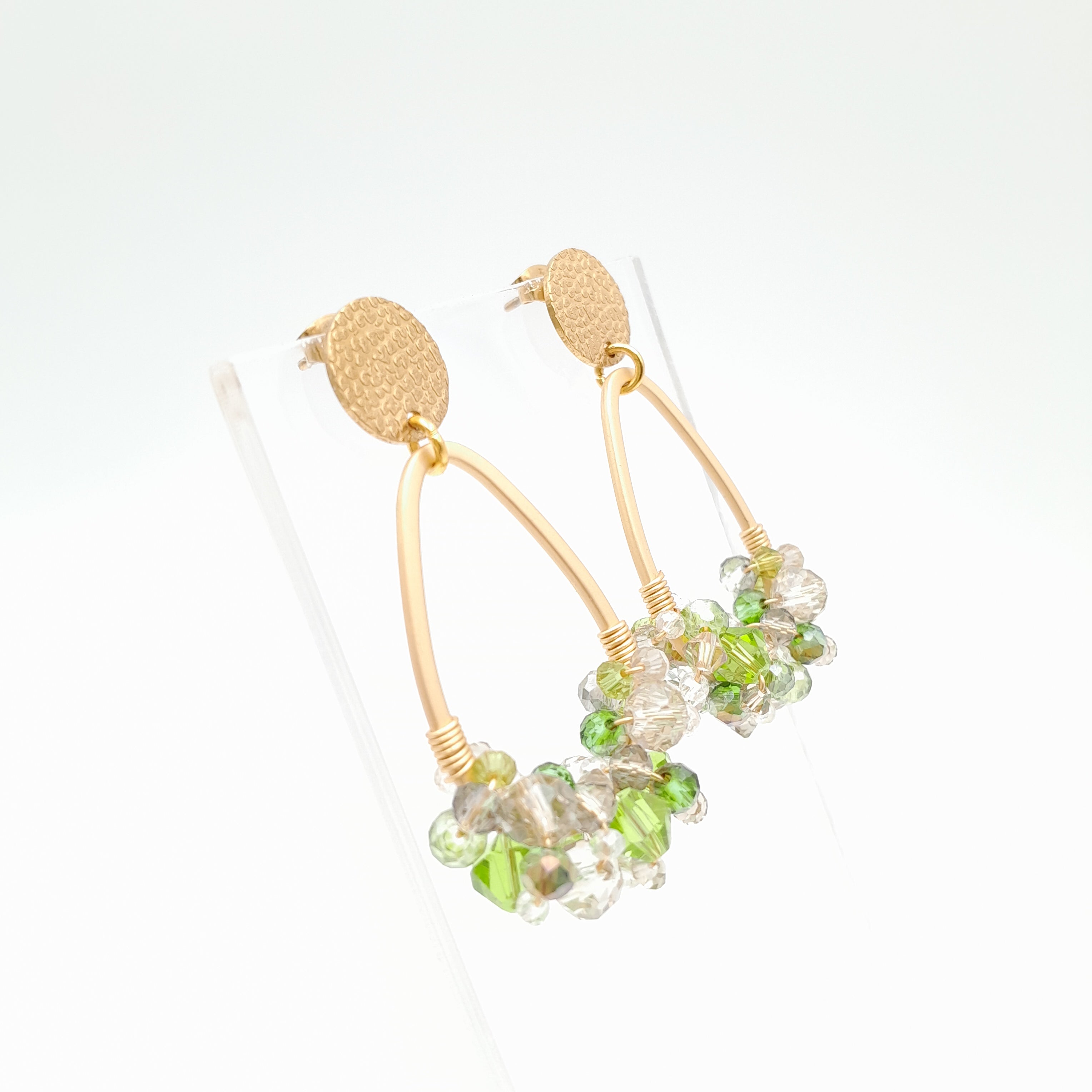 Bon Bon Teardrop Earrings - Olive