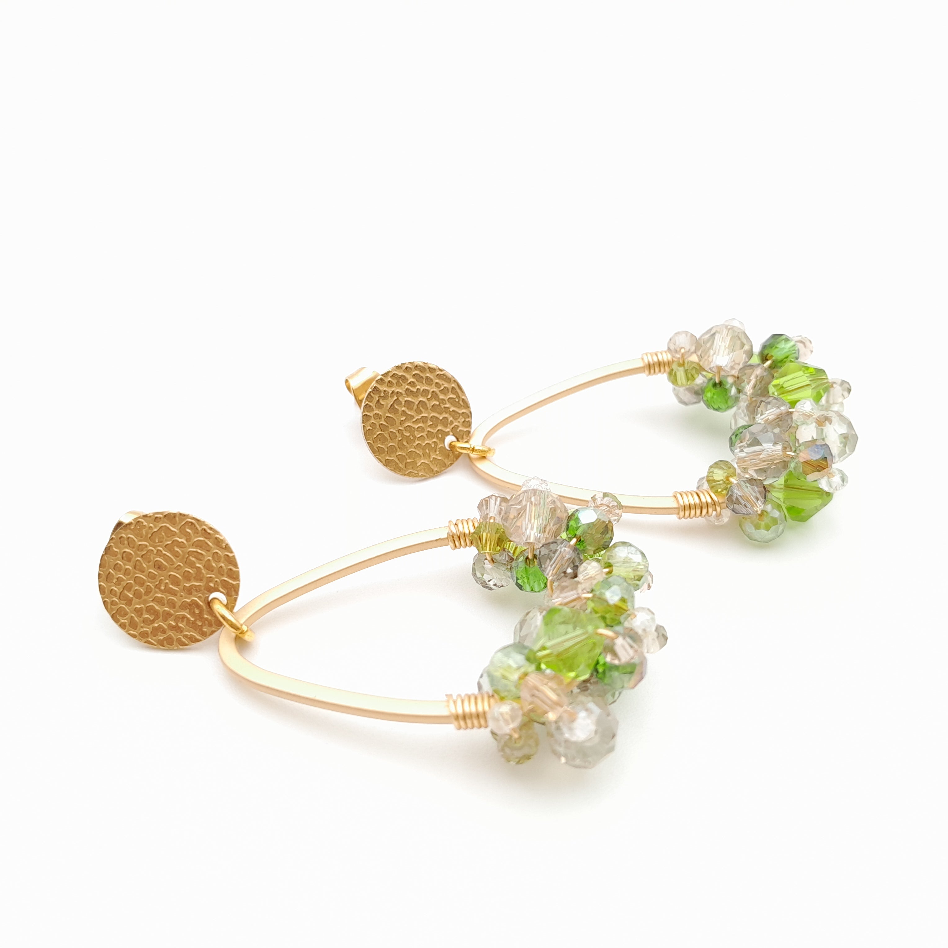 Bon Bon Teardrop Earrings - Olive