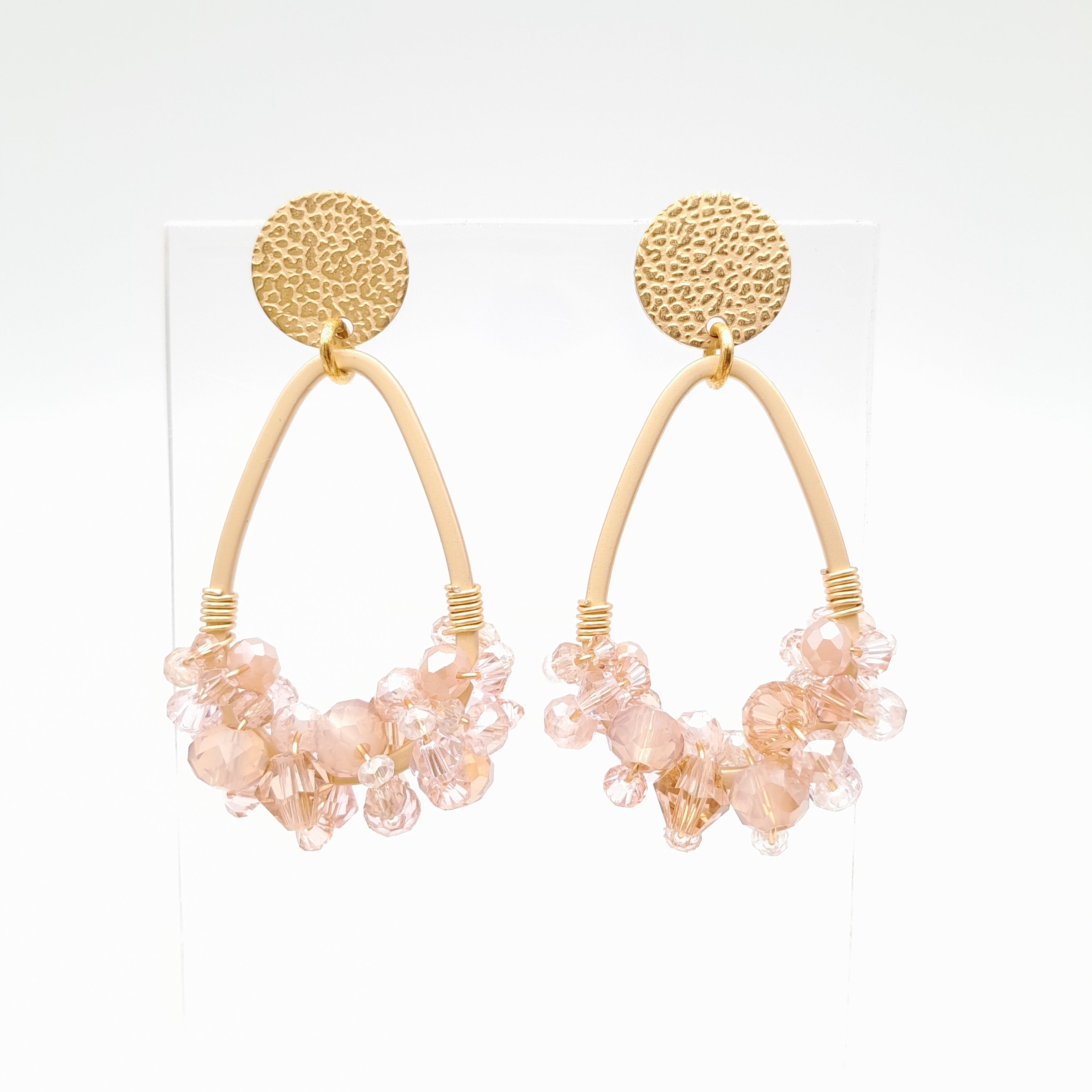 Bon Bon Teardrop Earrings - Salmon