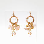 Mini Miyuki Charm Earrings - Salmon