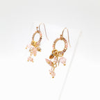 Mini Miyuki Charm Earrings - Salmon