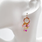 Mini Miyuki Charm Earrings - Hot Pink