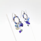 Mini Miyuki Charm Earrings - Navy