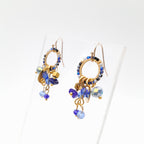 Mini Miyuki Charm Earrings - Navy