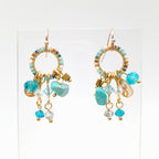 Mini Miyuki Charm Earrings - Turquoise