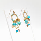Mini Miyuki Charm Earrings - Turquoise