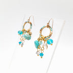 Mini Miyuki Charm Earrings - Turquoise