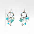 Mini Miyuki Charm Earrings - Turquoise