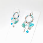 Mini Miyuki Charm Earrings - Turquoise