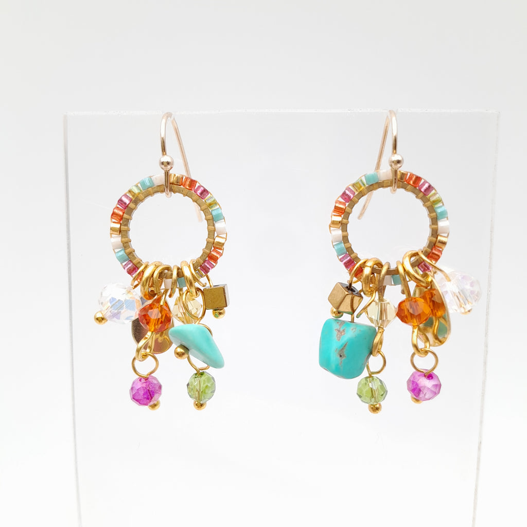 Mini Miyuki Charm Earrings - Viva La Marzipan