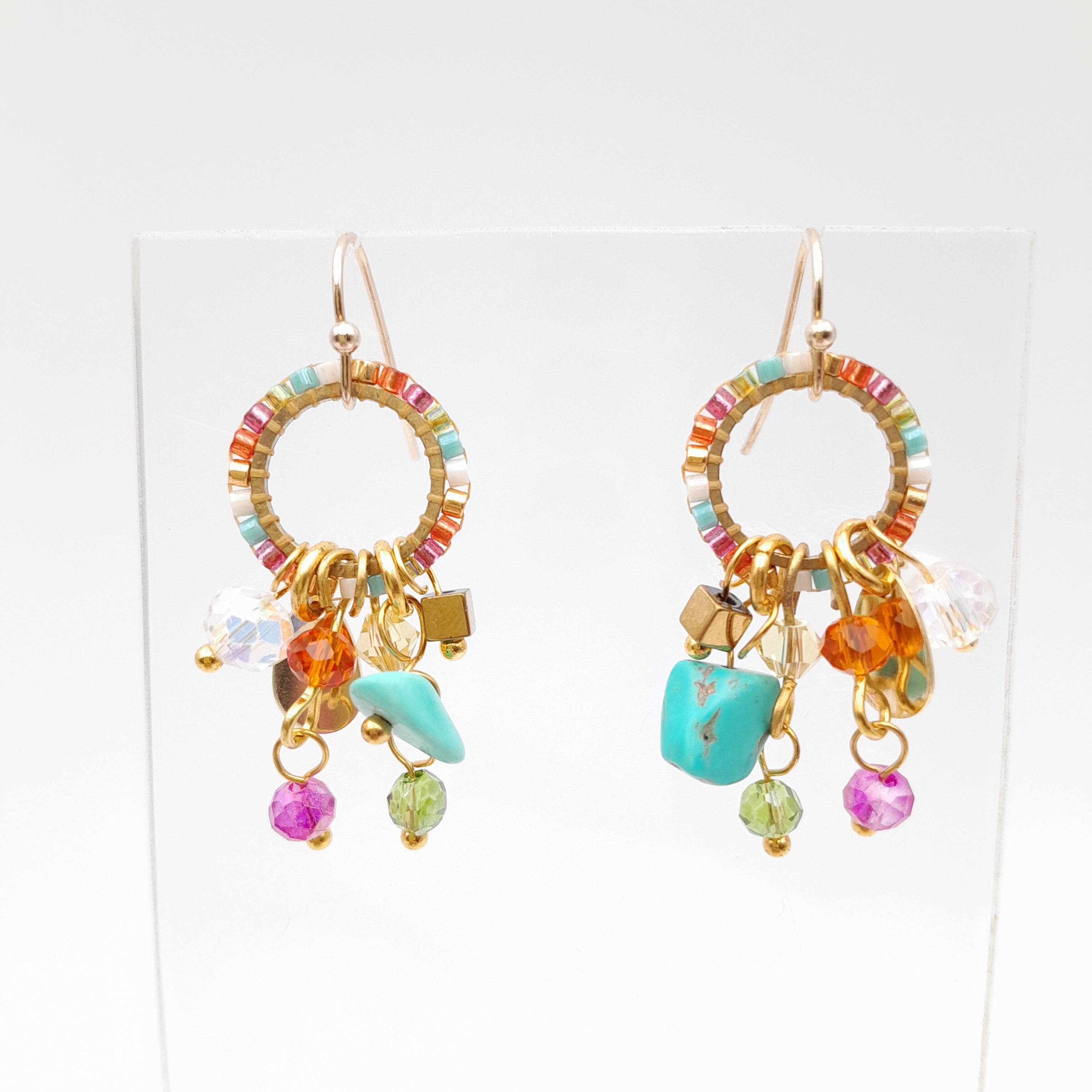 Mini Miyuki Charm Earrings - Viva La Marzipan