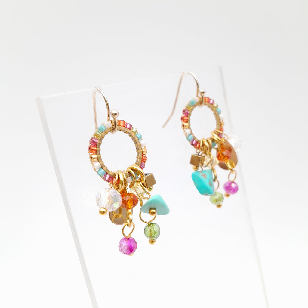 Mini Miyuki Charm Earrings - Viva La Marzipan