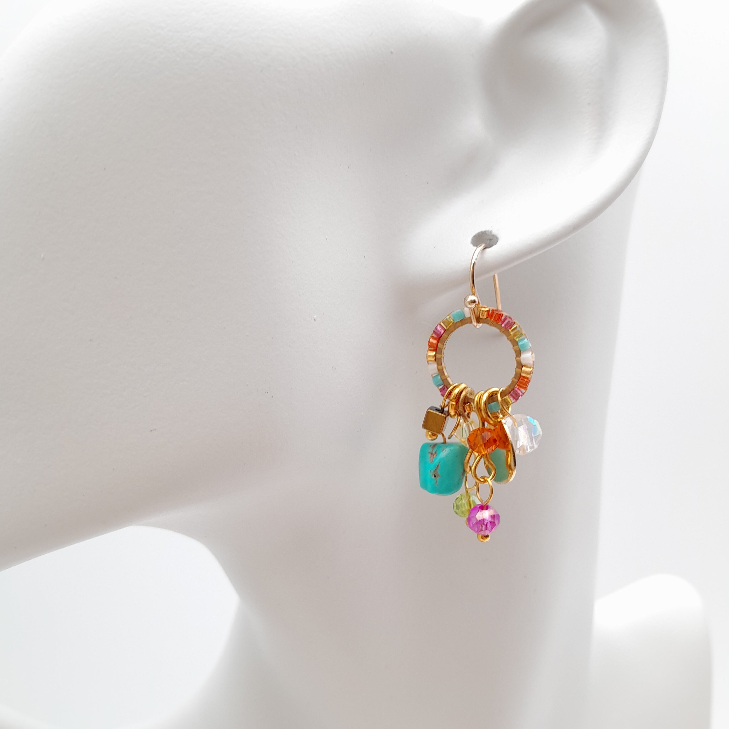 Mini Miyuki Charm Earrings - Viva La Marzipan