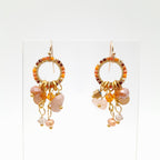 Mini Miyuki Charm Earrings - Orange
