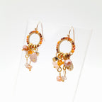 Mini Miyuki Charm Earrings - Orange