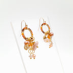 Mini Miyuki Charm Earrings - Orange