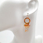 Mini Miyuki Charm Earrings - Orange