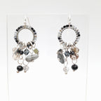 Mini Miyuki Charm Earrings - Graphite