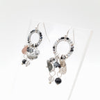 Mini Miyuki Charm Earrings - Graphite
