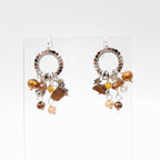 Mini Miyuki Charm Earrings - Brown