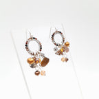 Mini Miyuki Charm Earrings - Brown