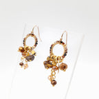 Mini Miyuki Charm Earrings - Brown