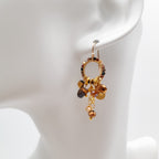 Mini Miyuki Charm Earrings - Brown