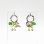 Mini Miyuki Charm Earrings - Olive
