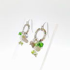 Mini Miyuki Charm Earrings - Olive