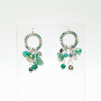 Mini Miyuki Charm Earrings - Emerald