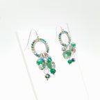 Mini Miyuki Charm Earrings - Emerald