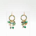 Mini Miyuki Charm Earrings - Emerald