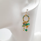 Mini Miyuki Charm Earrings - Emerald