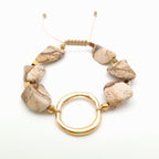 Pebble Sliding Bracelet - Picture Jasper
