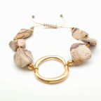 Pebble Sliding Bracelet - Picture Jasper