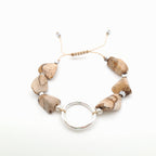 Pebble Sliding Bracelet - Picture Jasper